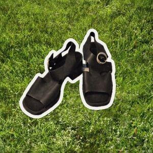 Enzo Angiolini Black Sandals Elegant Minimalist Style